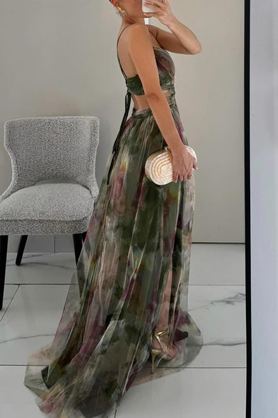 Gisele | Smickrande Blommig Maxi Klänning