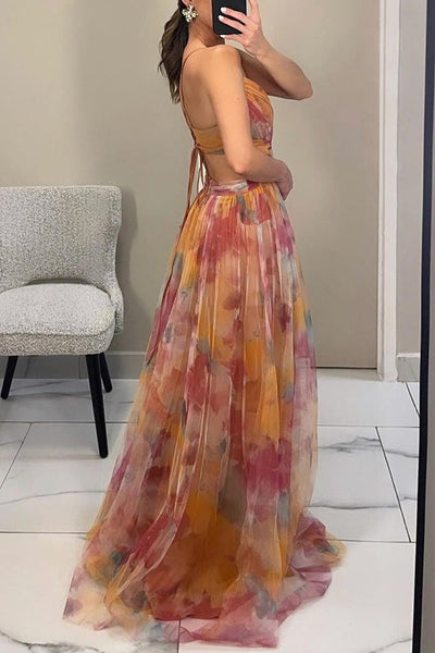 Gisele | Smickrande Blommig Maxi Klänning