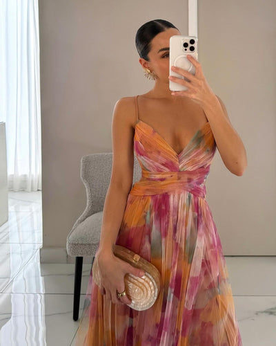 Gisele | Smickrande Blommig Maxi Klänning