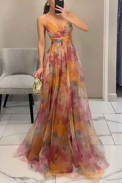 Gisele | Smickrande Blommig Maxi Klänning