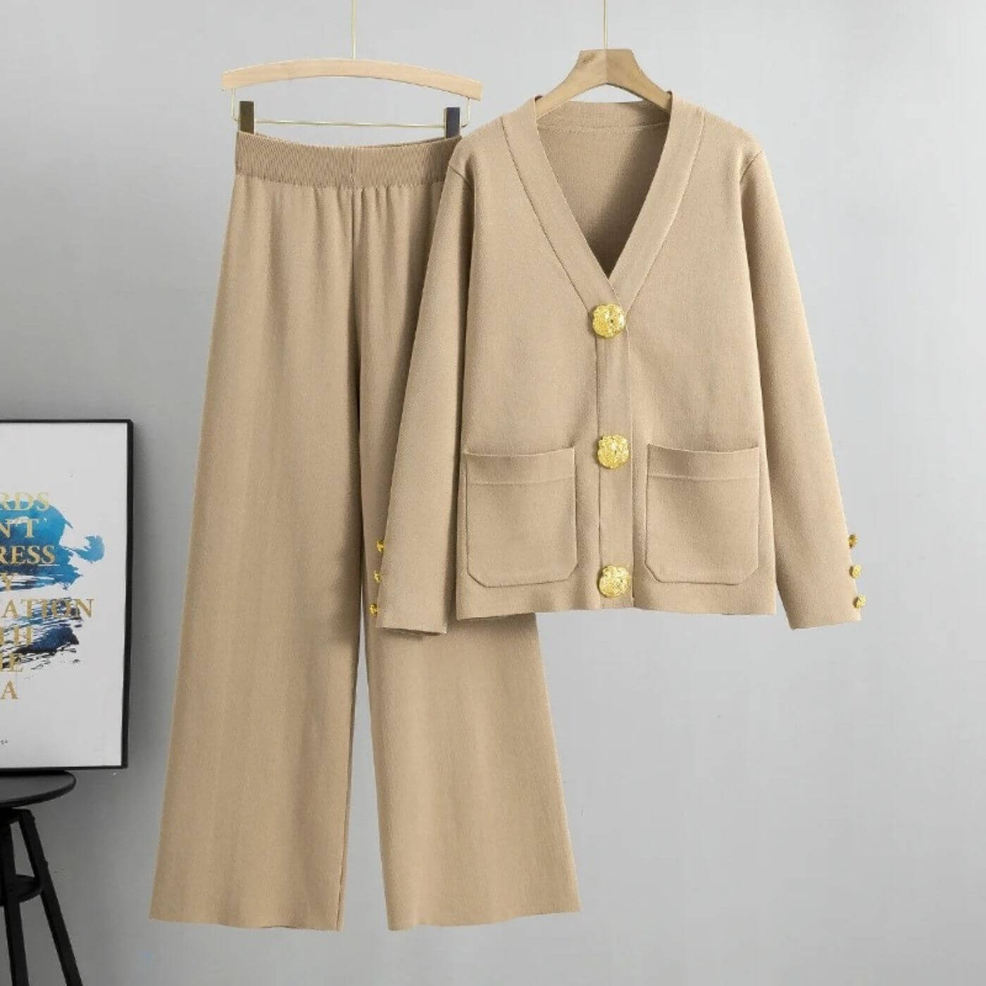 Christina™ - Lyxigt Stickat Set i 2 Delar