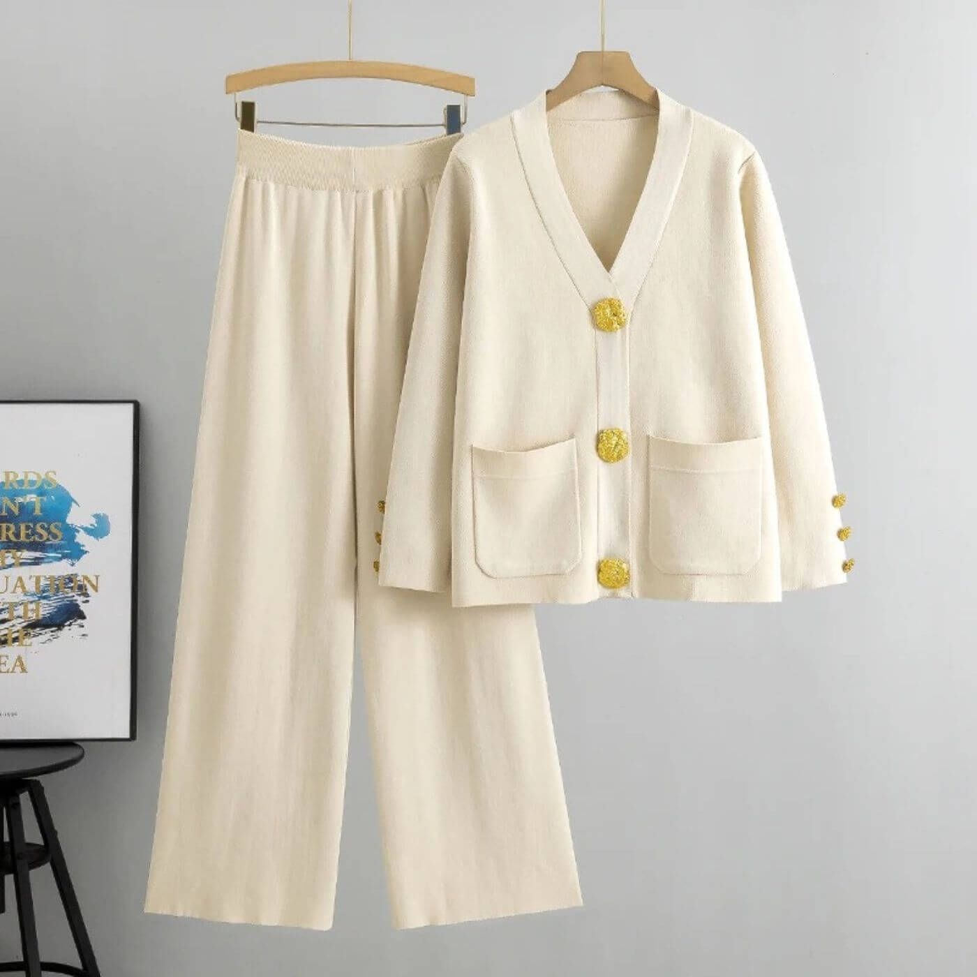 Christina™ - Lyxigt Stickat Set i 2 Delar