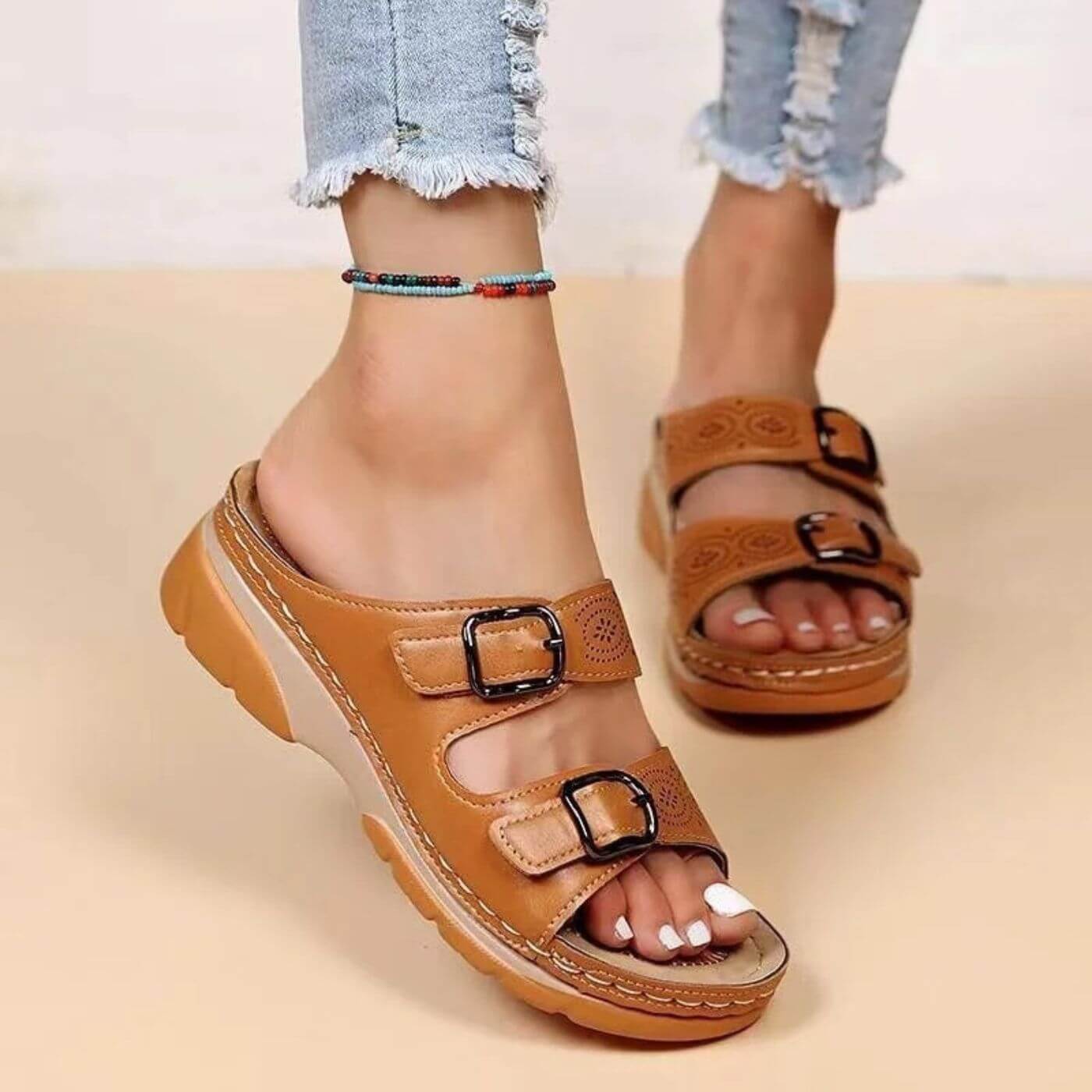 Freya™- Dubbla Spänne Ortopediska Sandaler