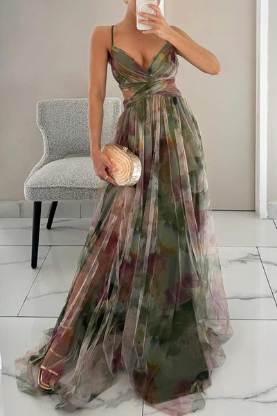 Gisele | Smickrande Blommig Maxi Klänning